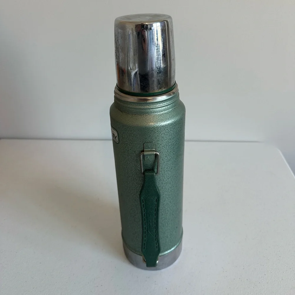Vintage Aladdin‎ Stanley Green Quart Size Thermos - Picture 3 of 10